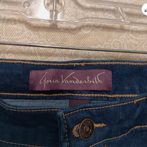 Gloria Vanderbilt‎ Capri Jeans Sz 12 Rail Straight Medium Wash Petal Pusher E23 - Picture 9 of 9